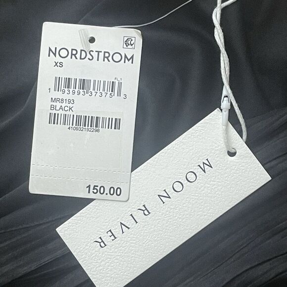 MOON RIVER Plissé Midi Dress Size XS Black NEW Pleated Goddess Party Tuckernuck - Picture 14 of 15